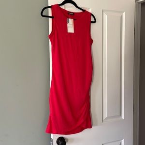 Sleeveless tank dress. Red with tags.  Size small